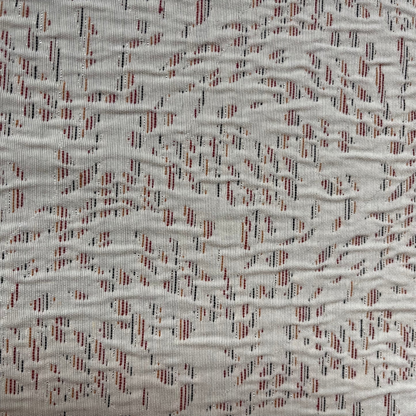 Tissu - Jacquard écru (coupon de 85cm)