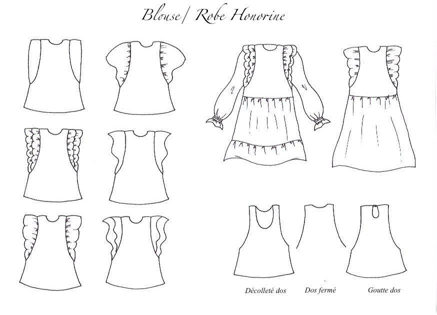 Patron Honorine - Blouse / Chemise / Robe