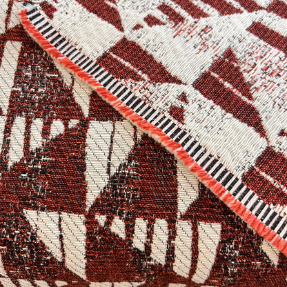 Tissu - Jacquard bordeau (par 10 cm)