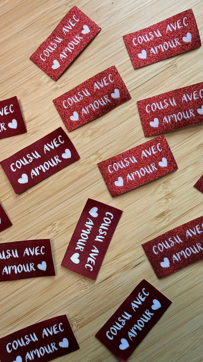 Pack de 6 ou 8 étiquettes à coudre (à l'unité)