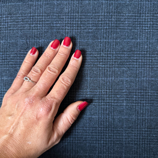 Tissu - Lainage prince de galles bleu (par10cm)