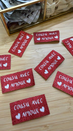 Étiquette - Cousu avec Amour (à l'unité) - Ma Petite Fabrique - Patrons de couture