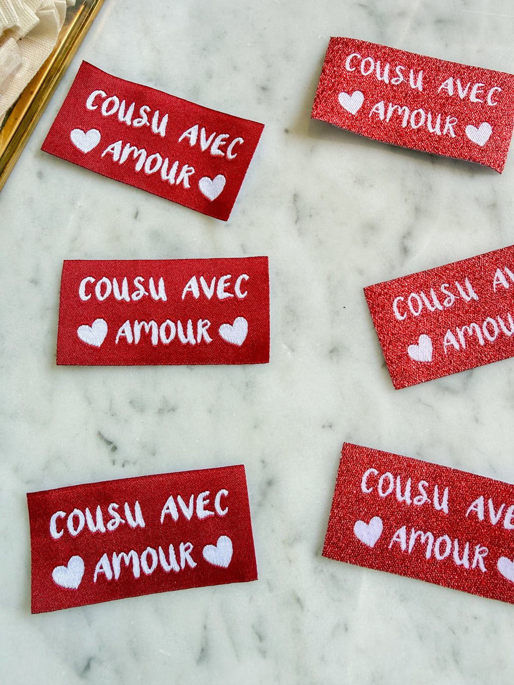 Étiquette - Cousu avec Amour (à l'unité) Ma Petite Fabrique - Patrons de couture