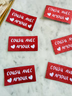 Étiquette - Cousu avec Amour (à l'unité) Ma Petite Fabrique - Patrons de couture