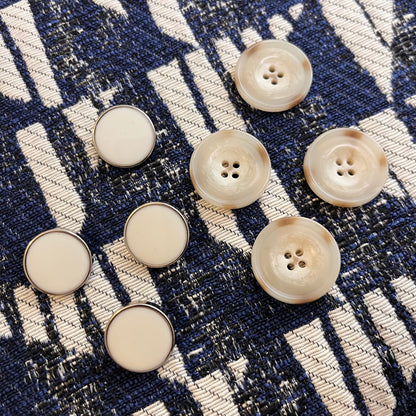 Tissu - Jacquard bleu marine (10cm)