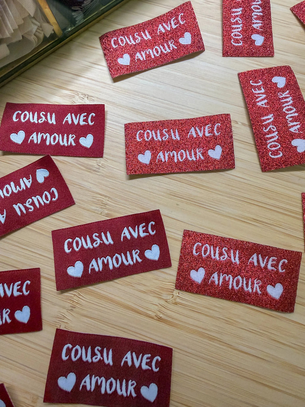 Étiquette - Cousu avec Amour (à l'unité) - Ma Petite Fabrique - Patrons de couture