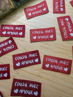 Étiquette - Cousu avec Amour (à l'unité) - Ma Petite Fabrique - Patrons de couture