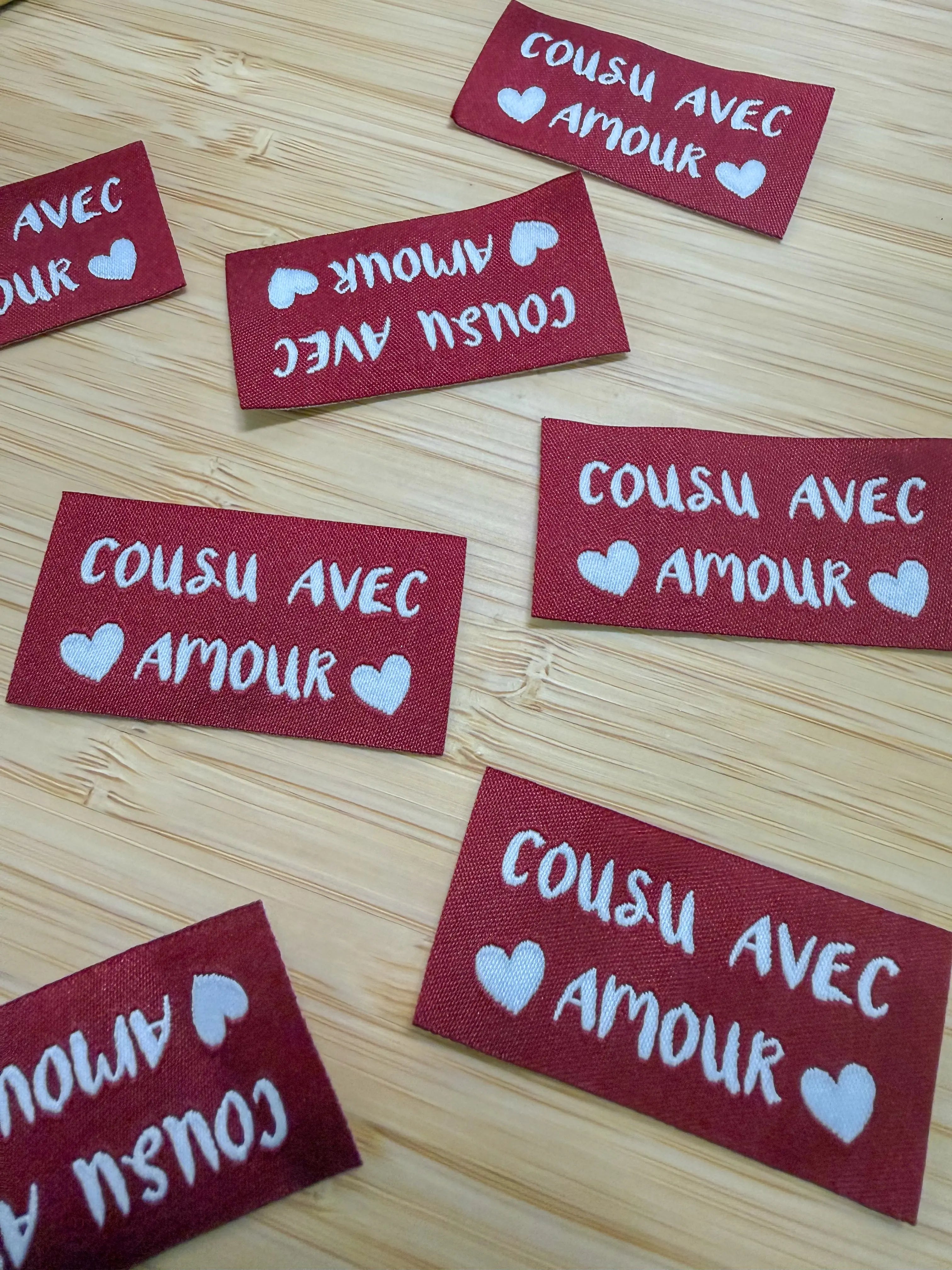 Étiquette - Cousu avec Amour (à l'unité) - Ma Petite Fabrique - Patrons de couture