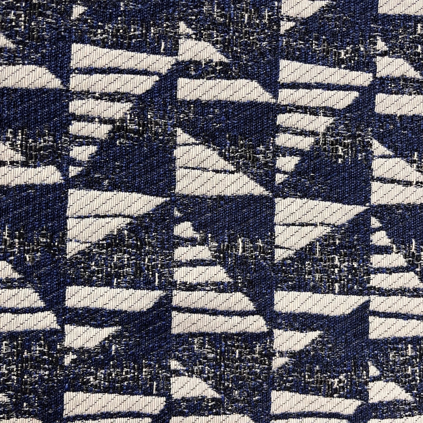 Tissu - Jacquard bleu marine (10cm)