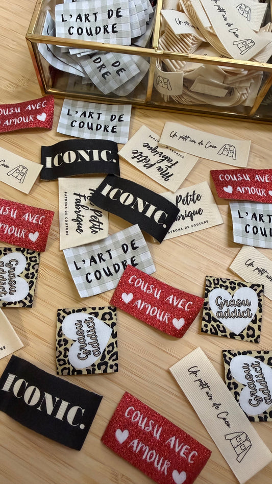 Pack de 6 étiquettes à coudre