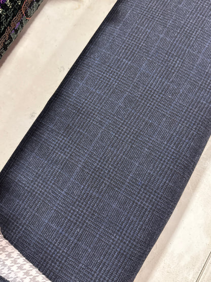 Tissu - Lainage prince de galles bleu (par10cm)