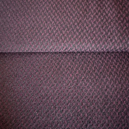 Tissu - 100% laine chevron bordeaux et noir pour manteau (Coupon de 1,15m) - Ma Petite Fabrique - Patrons de couture