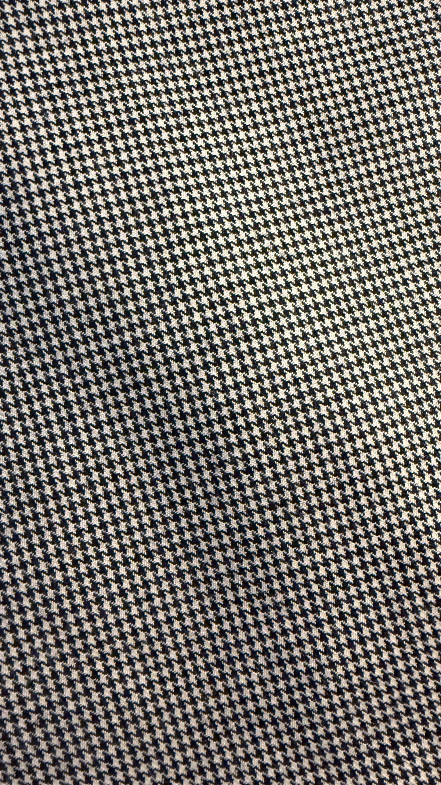 Tissu - Tweed de laine pied de puce noir et blanc (par 10cm)