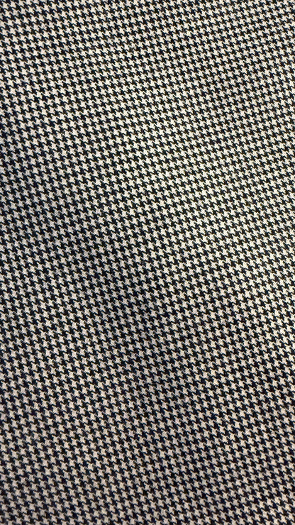 Tissu - Tweed de laine pied de puce noir et blanc (par 10cm)