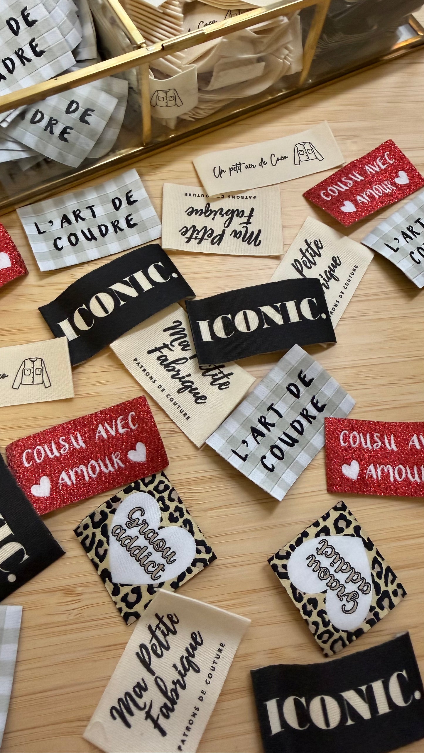 Pack de 6 étiquettes à coudre