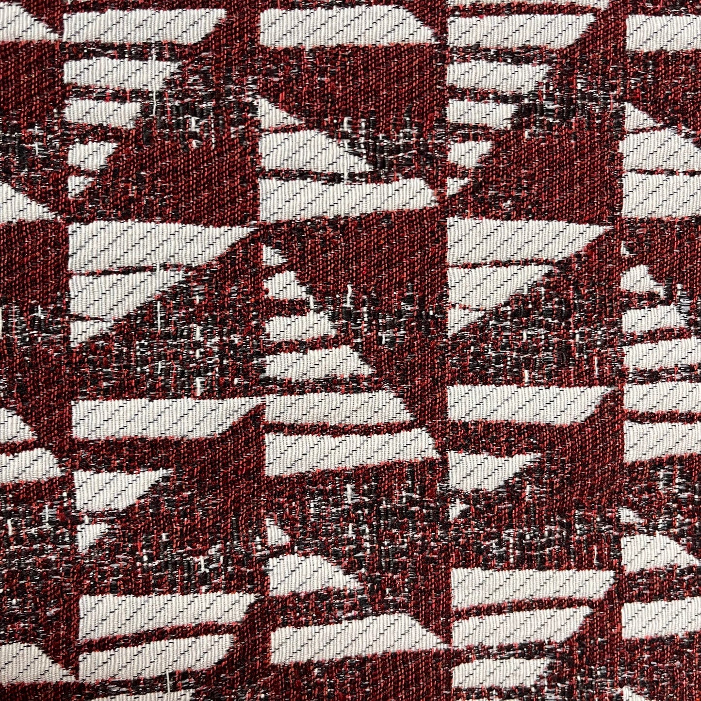 Tissu - Jacquard bordeau (par 10 cm)