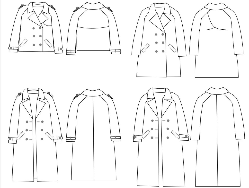 Patron Joseph - Trench et manteau - Ma Petite Fabrique - Patrons de couture
