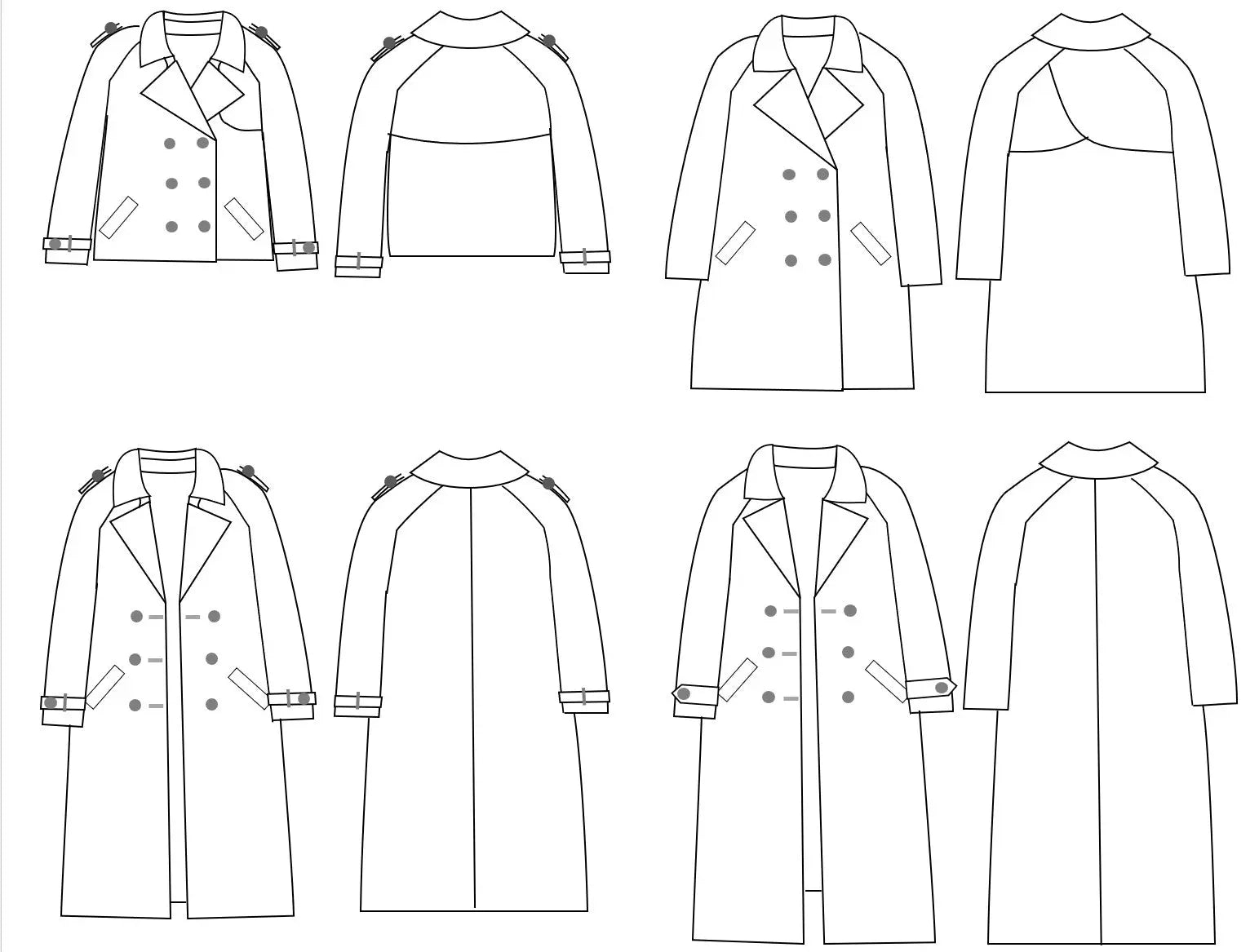 Patron Joseph - Trench et manteau - Ma Petite Fabrique - Patrons de couture