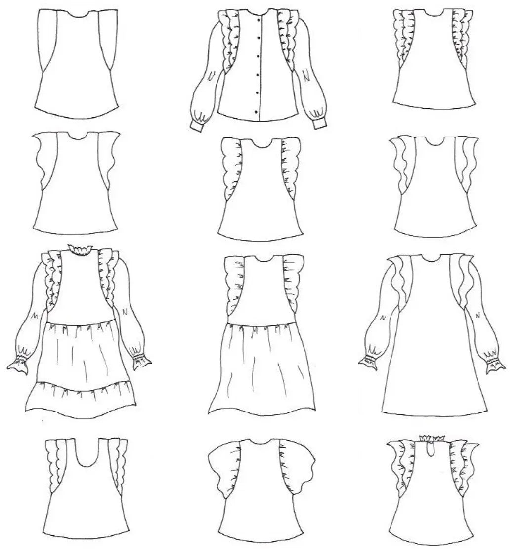 Patron Honorine - Blouse / Chemise / Robe - Ma Petite Fabrique - Patrons de couture