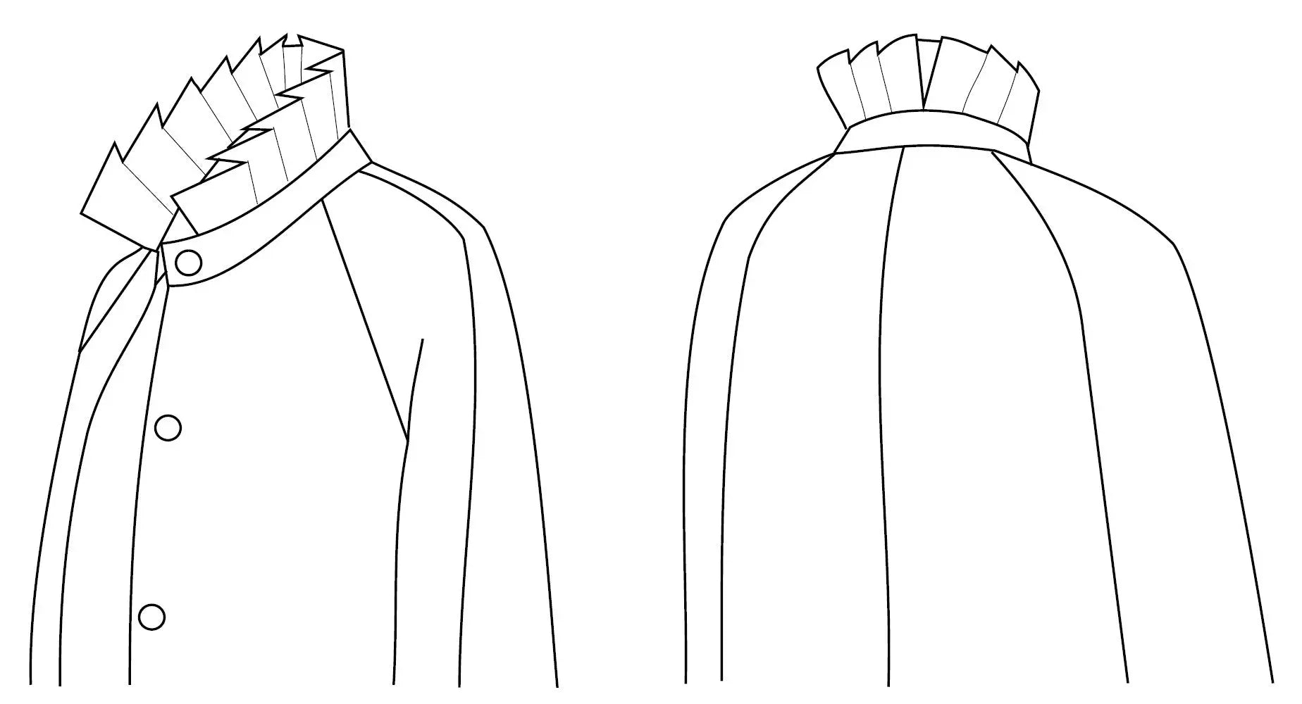 Extension Trench & Manteau Jules / Extension "Col plis plats" - Ma Petite Fabrique - Patrons de couture
