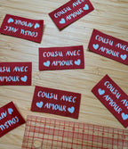 Étiquette - Cousu avec Amour (à l'unité) - Ma Petite Fabrique - Patrons de couture