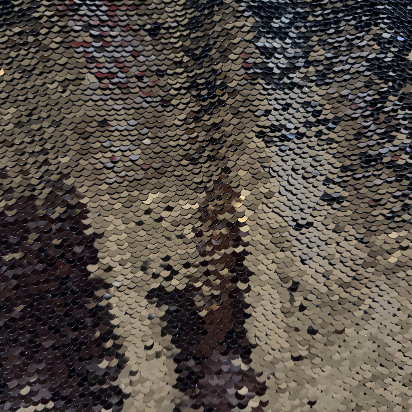 Tissu - Sequins noirs (par 10cm)