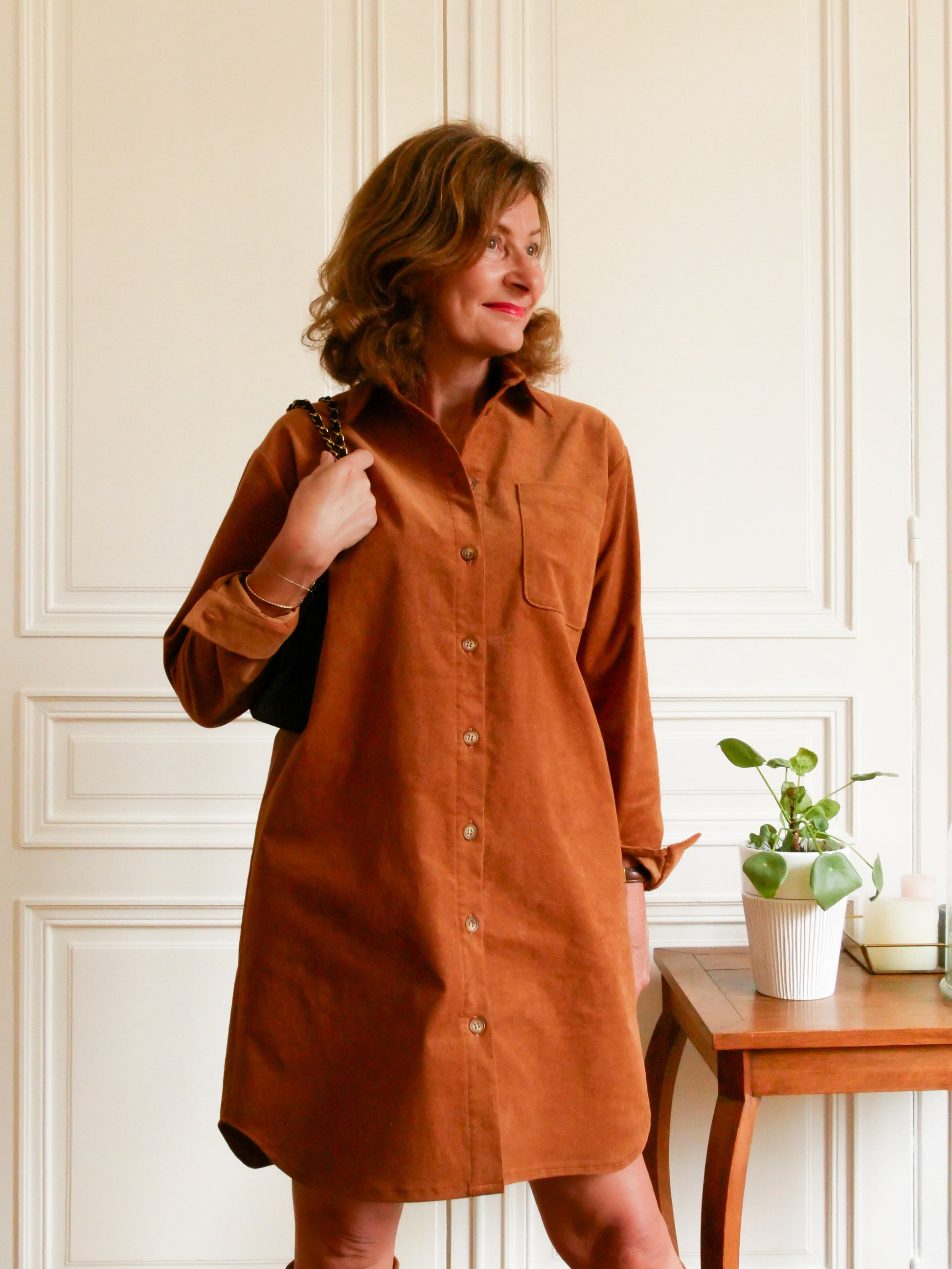 Robe Chemise Oversize Chemisier Femme Ronde Robe Chemise Chic Pour