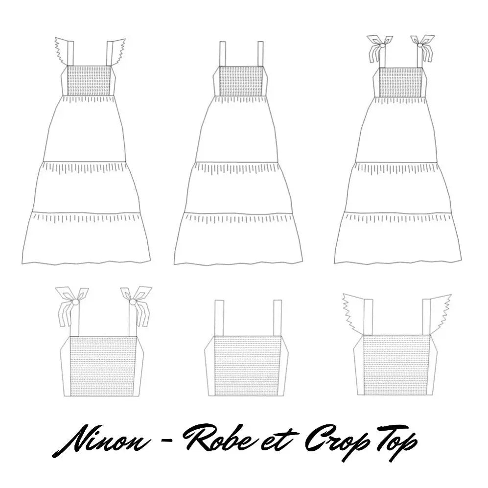 Patron Ninon Robe - Crop Top - Ma Petite Fabrique - Patrons de couture