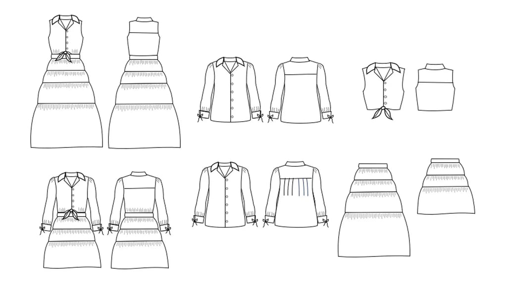 Patron Claudine - Robe - Chemise - Jupe - Ma Petite Fabrique - Patrons de couture